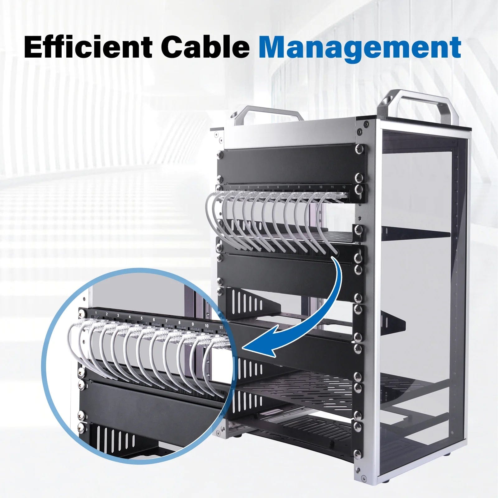 0.5U 10" Cable Entry Panel with Brush Strip for DeskPi RackMate by DeskPi - The Pi Hut