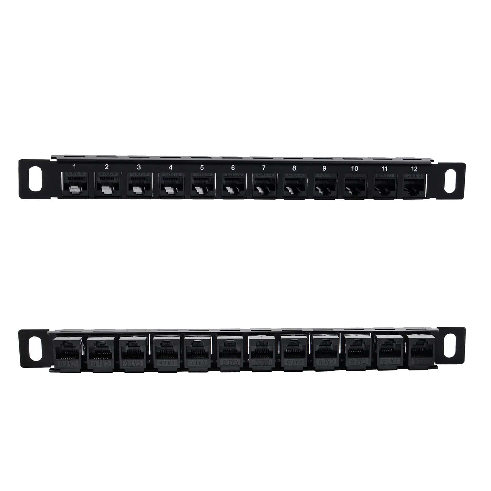 0.5U 10" CAT6 12-Port Patch Panel for DeskPi Rackmate