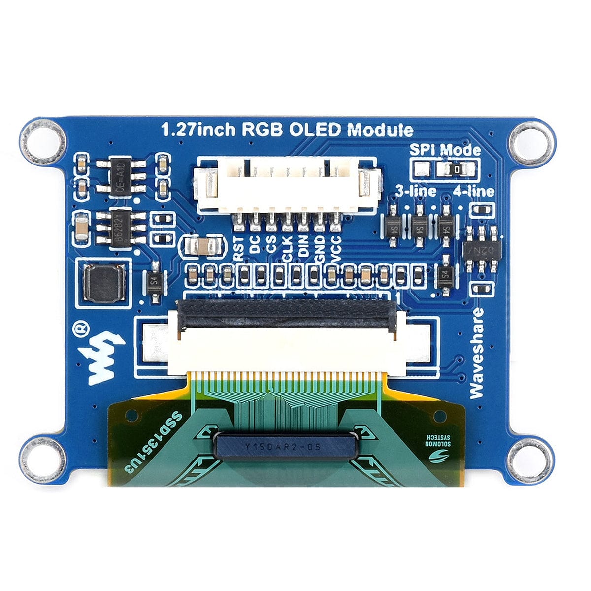 1.27" RGB OLED Display Module (128x96, 262K Colours) by Waveshare - The Pi Hut