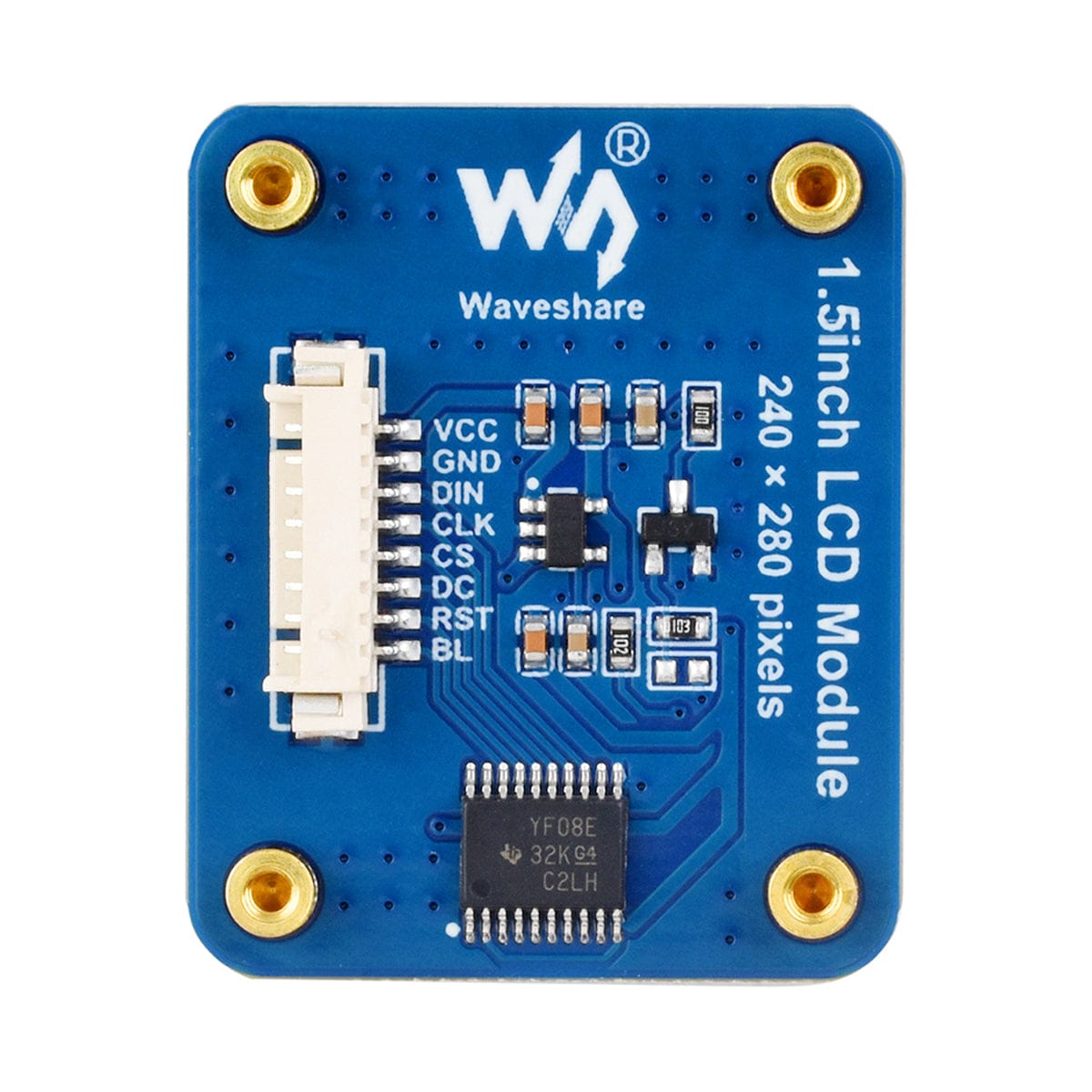1.5" Rounded IPS LCD Display Module (240 x 280) by Waveshare - The Pi Hut