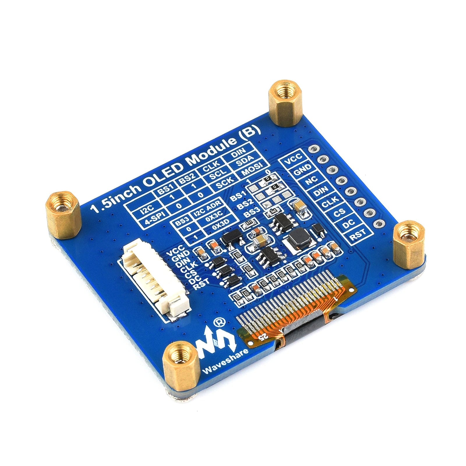 1.5" OLED Display Module (128 x128) by Waveshare - The Pi Hut
