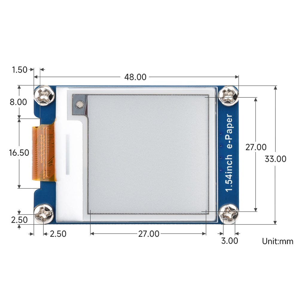 1.54" e-Paper Display (G) - Red/Yellow/Black/White (200x200) by Waveshare - The Pi Hut