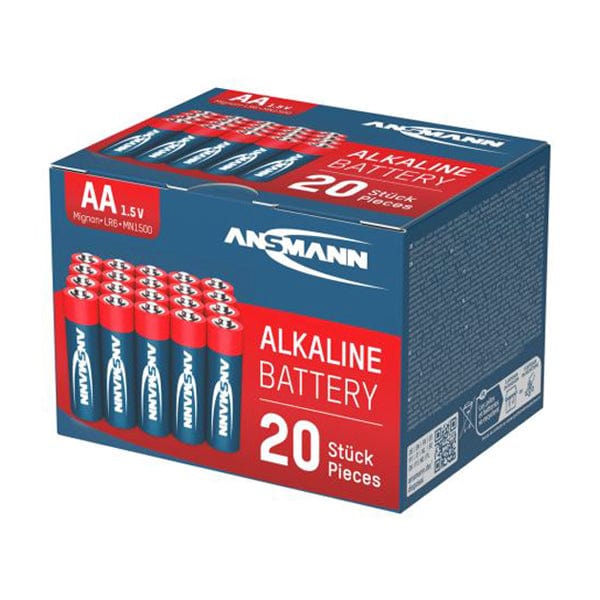 1.5V AA Alkaline Batteries (20-Pack) by ANSMANN - The Pi Hut