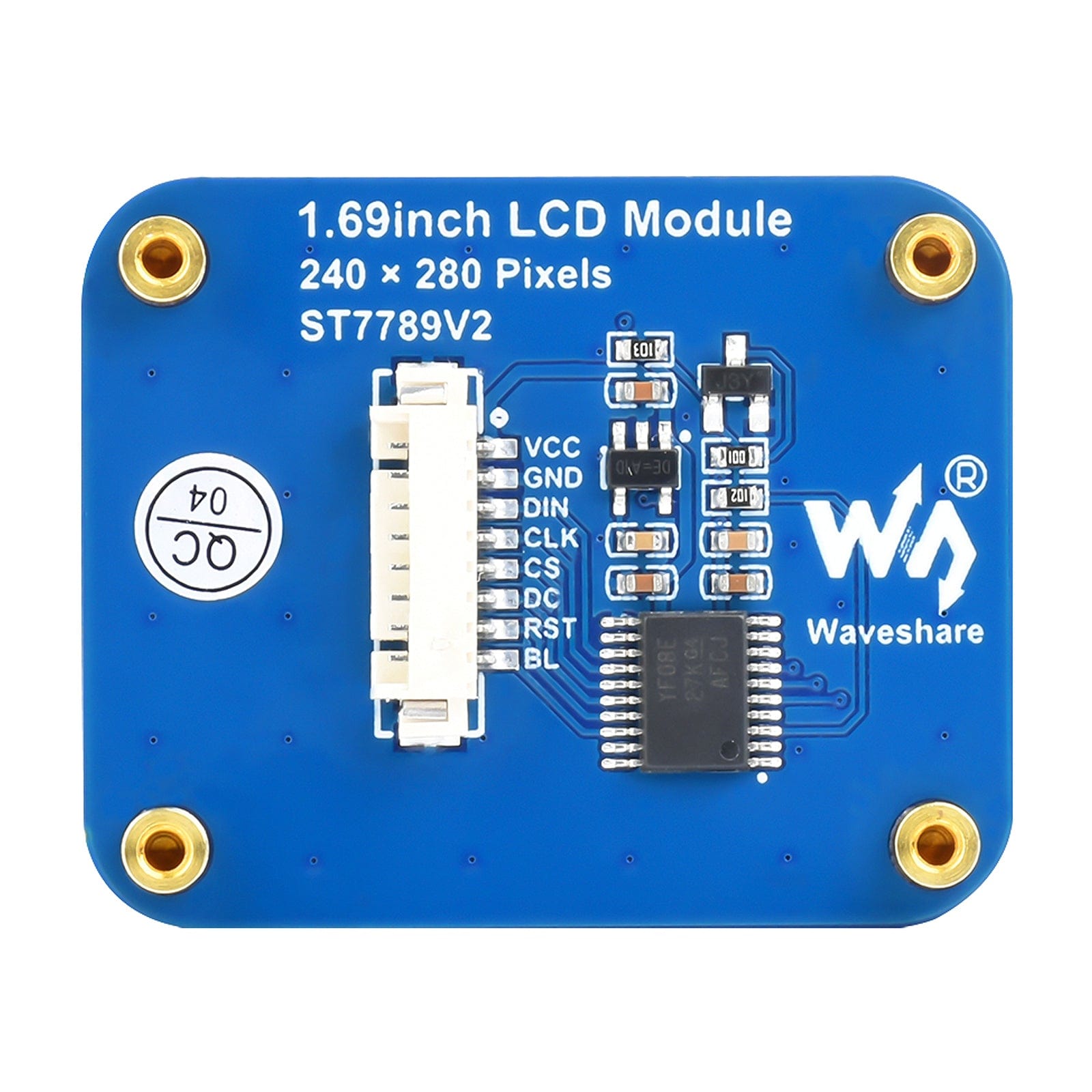 1.69" LCD Display Module (240x280) by Waveshare - The Pi Hut