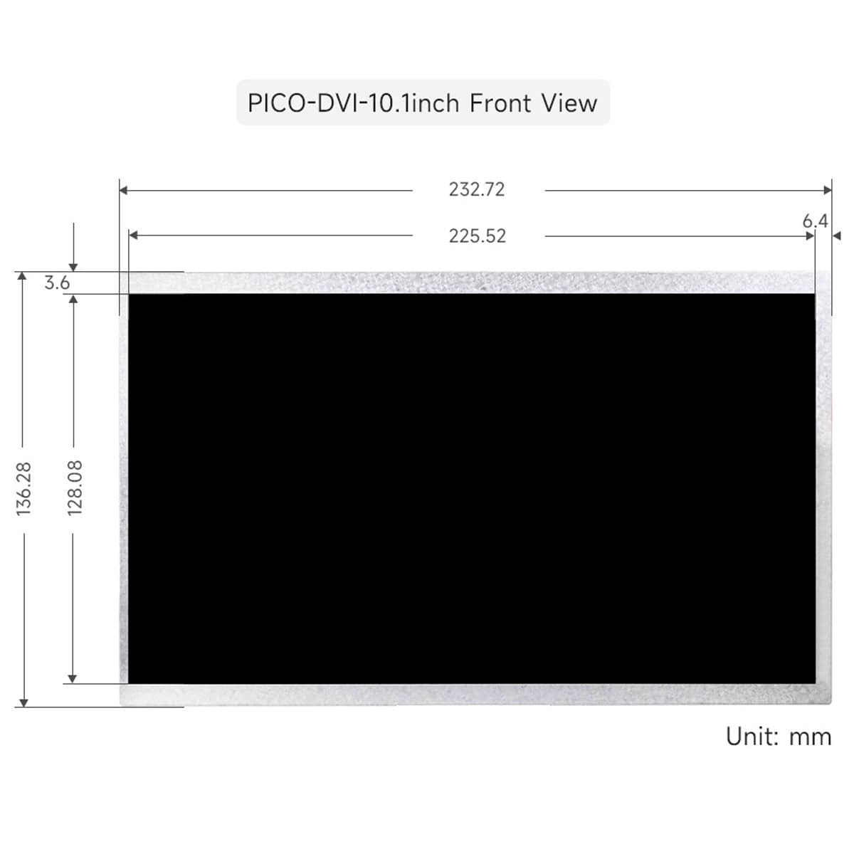 10.1" IPS DVI Display Module for Raspberry Pi Pico by Waveshare - The Pi Hut