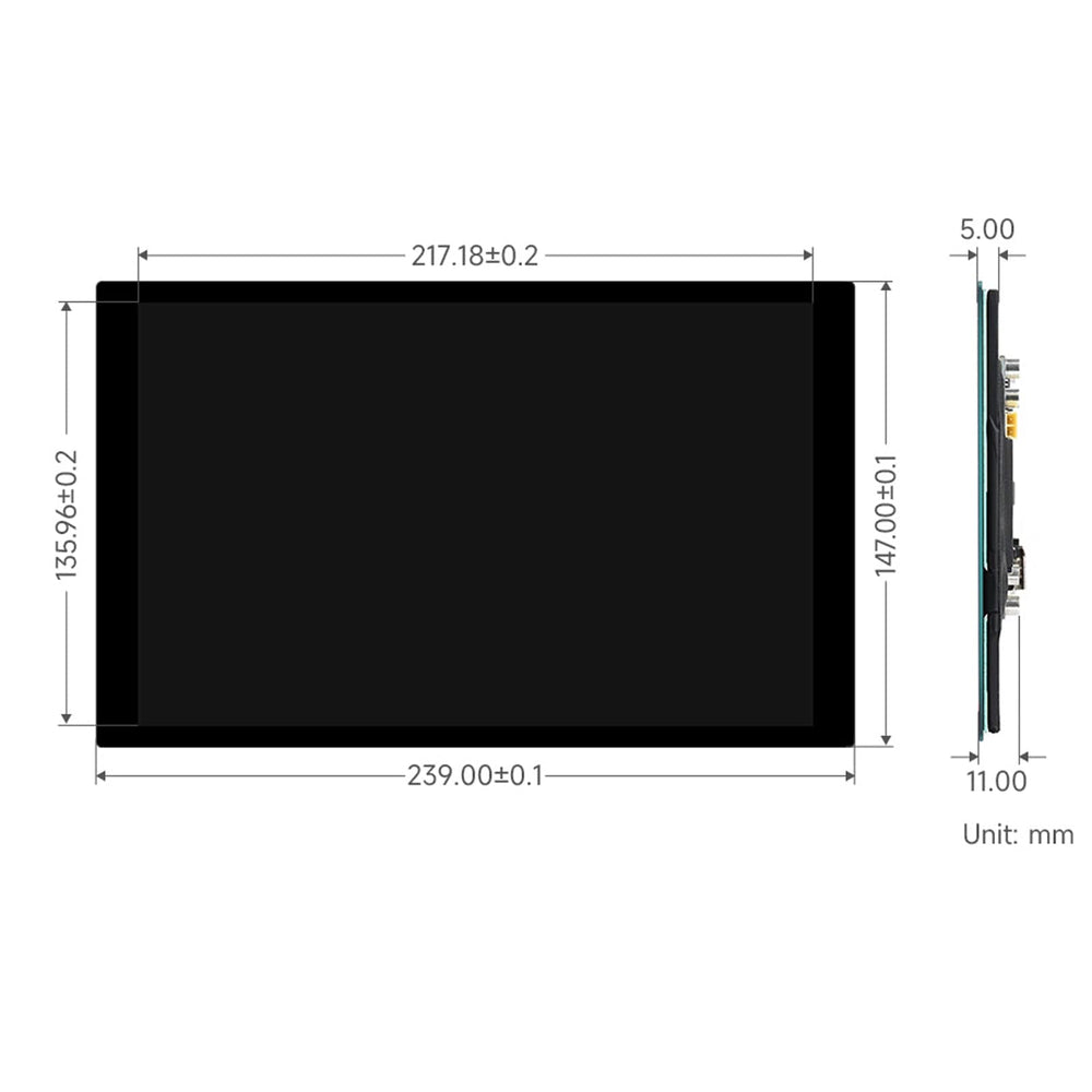10.1" IPS HDMI Capacitive Touch Display by Waveshare - The Pi Hut