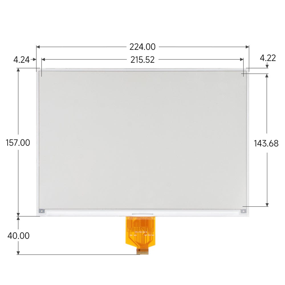10.2" ePaper Display Raw Panel - Red/Yellow/Black/White (960x640) by Waveshare - The Pi Hut