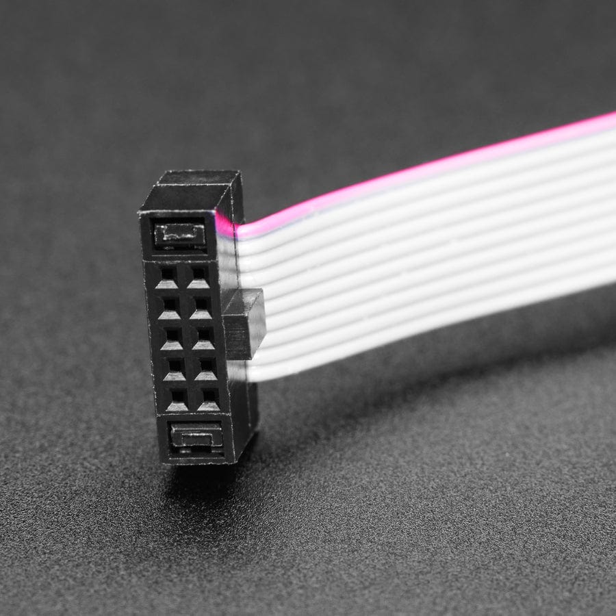 10-pin 2x5 Socket-Socket 1.27mm IDC (SWD) Cable - 300mm long by Adafruit - The Pi Hut