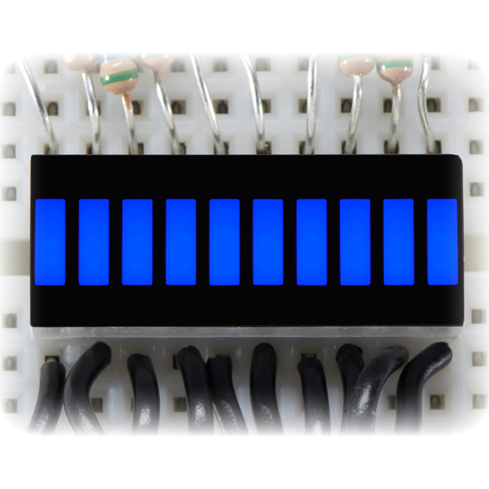10 Segment Light Bar Graph LED Display - Blue (KWL-R1025BB) by Adafruit - The Pi Hut