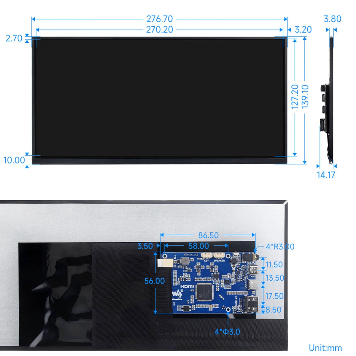 11.6" IPS Capacitive 10-Point Touch Display (1768 x 828) by Waveshare - The Pi Hut