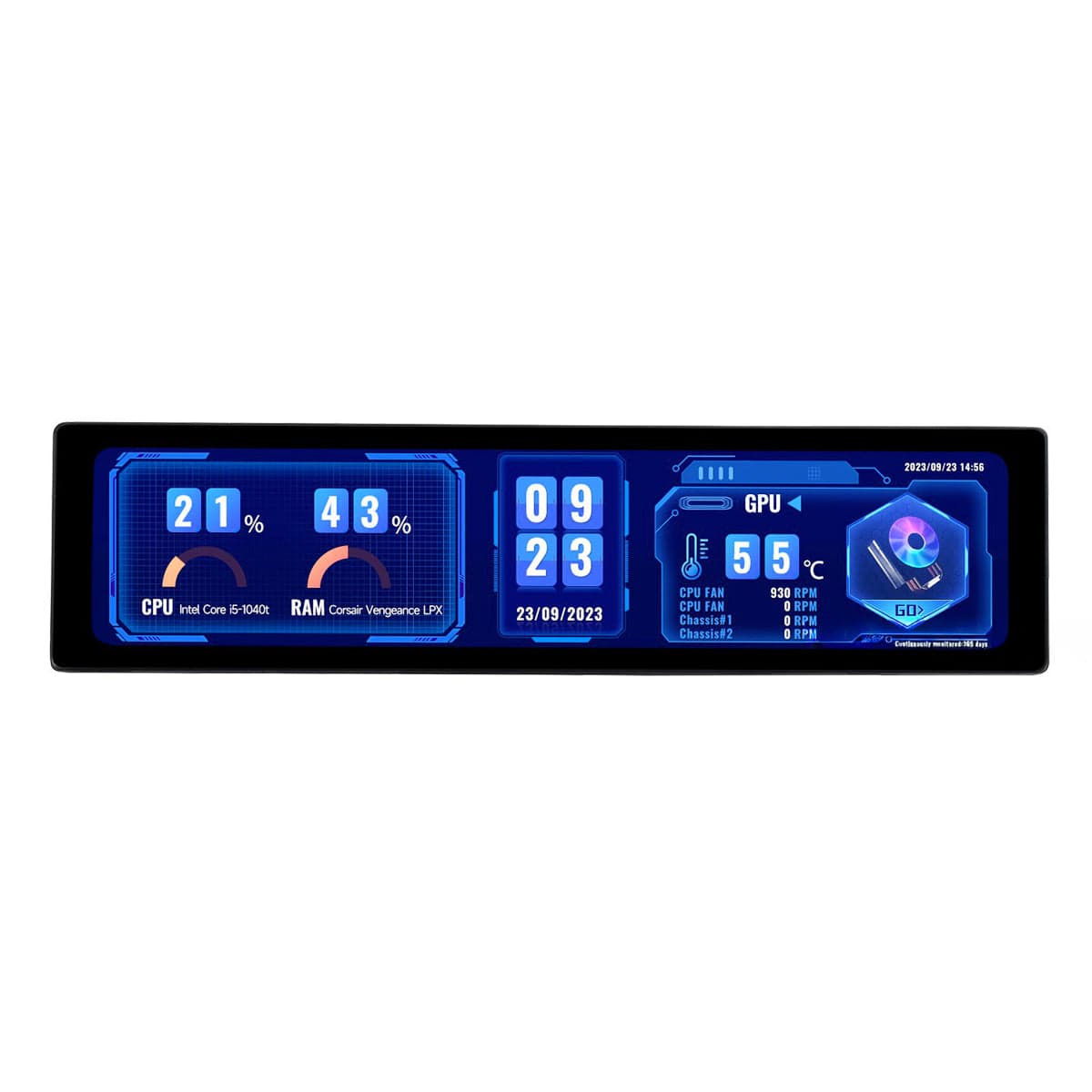 11.9" IPS HDMI Capacitive Touch Side Monitor (320 x 1480) by Waveshare - The Pi Hut