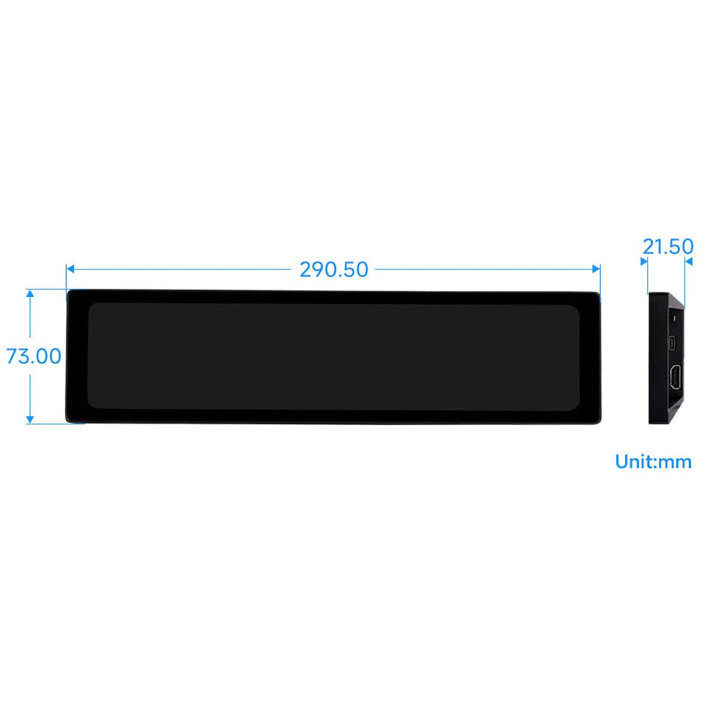 11.9" IPS HDMI Monitor (320 x 1480) - The Pi Hut