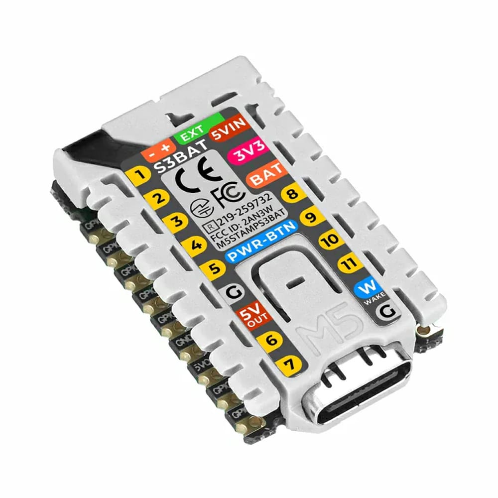 M5Stamp-S3 BAT Module with Battery Connector