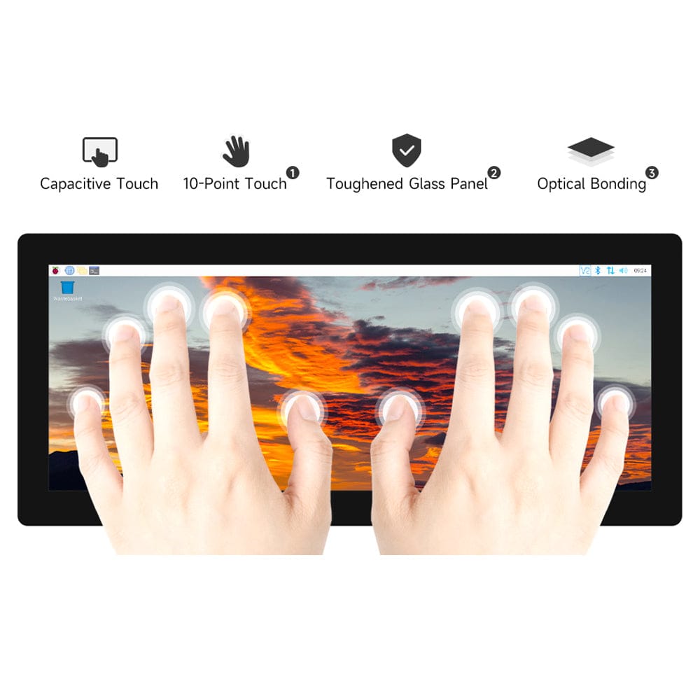 12.3" DSI Capacitive Touch IPS Display for Raspberry Pi 5 by Waveshare - The Pi Hut