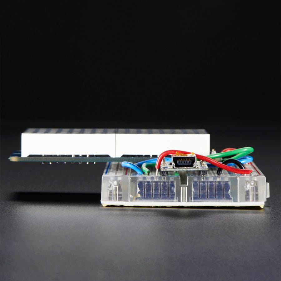 16 x 8 1.2" LED Matrix + Backpack-Ultra Bright Round Orange LEDs by Adafruit - The Pi Hut