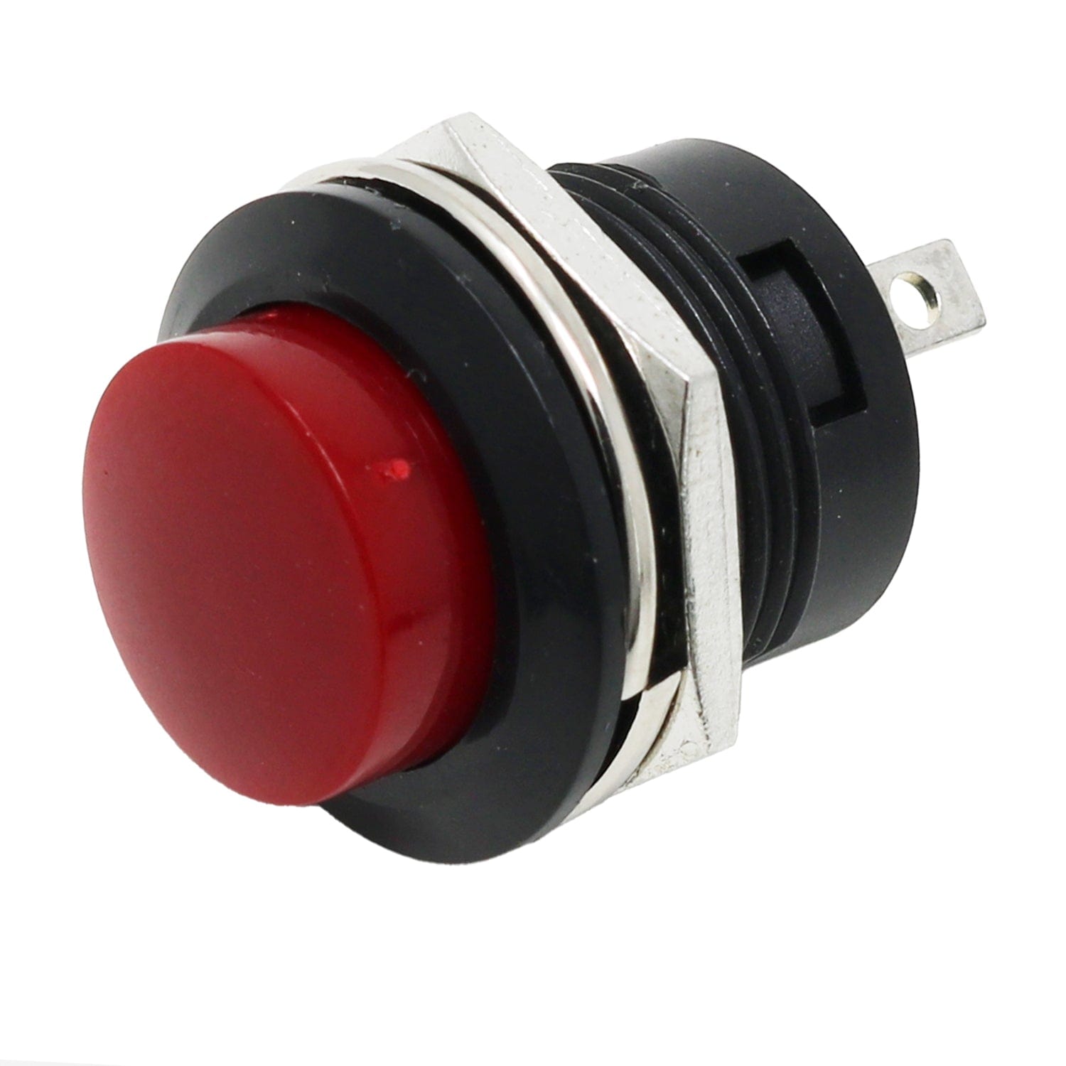 16mm Panel Mount Momentary Pushbutton -  Burgundy by The Pi Hut - The Pi Hut