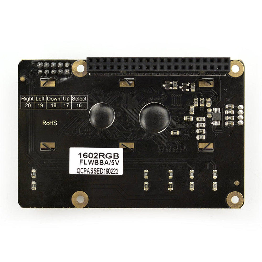 16x2 I2C RGB LCD Keypad HAT with RGB Backlight V2.0 by DFRobot - The Pi Hut