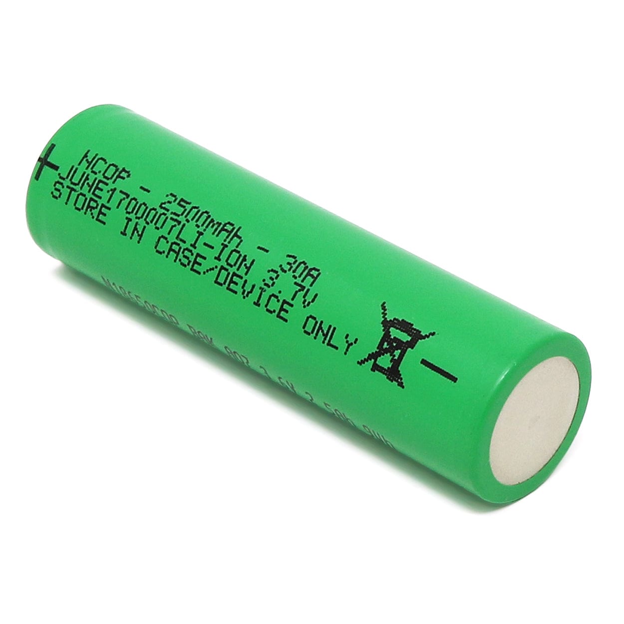 18650 Lithium-ion Rechargeable Cell - 2500mAh 3.7V 30A by The Pi Hut - The Pi Hut