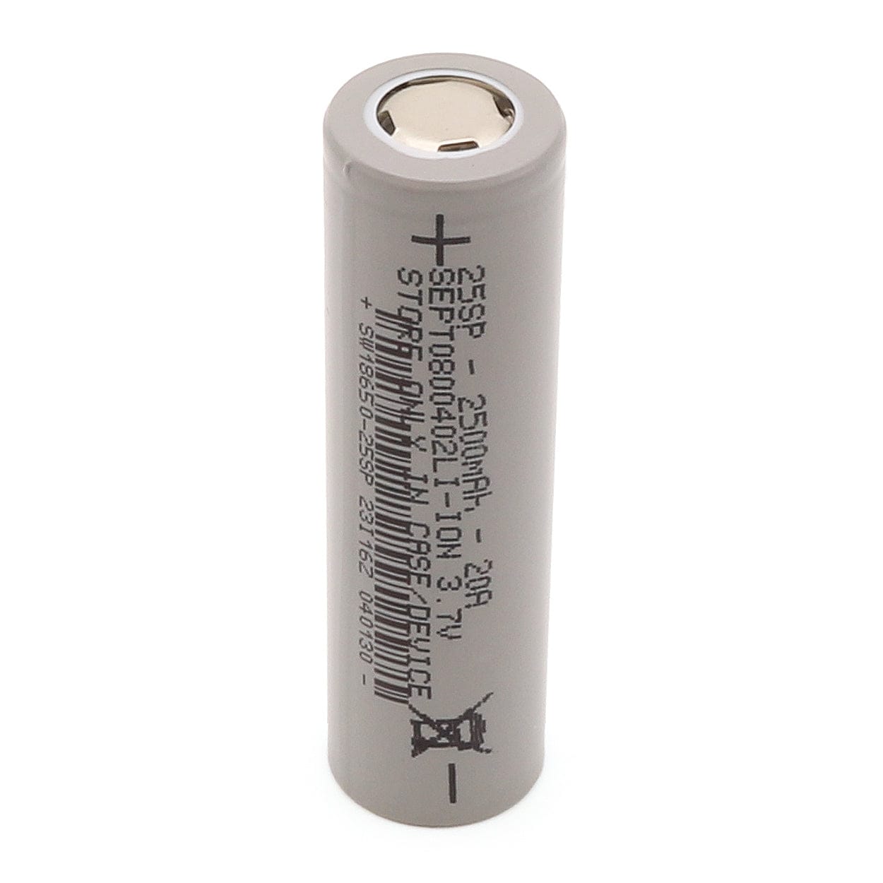 18650 Lithium-ion Rechargeable Cell - 2500mAh 3.7V 20A