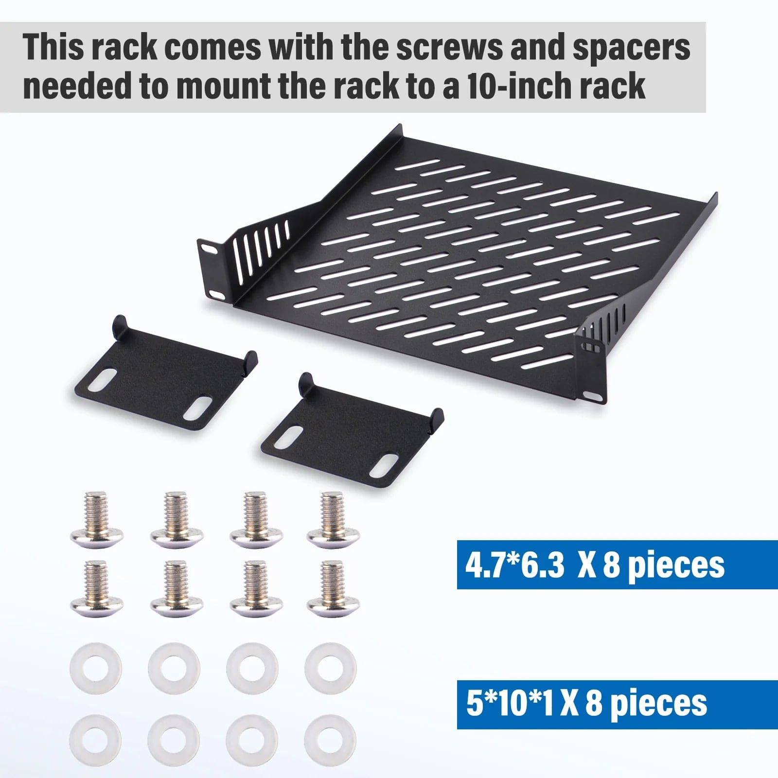 1U 10" Rack Shelf for DeskPi RackMate by DeskPi - The Pi Hut