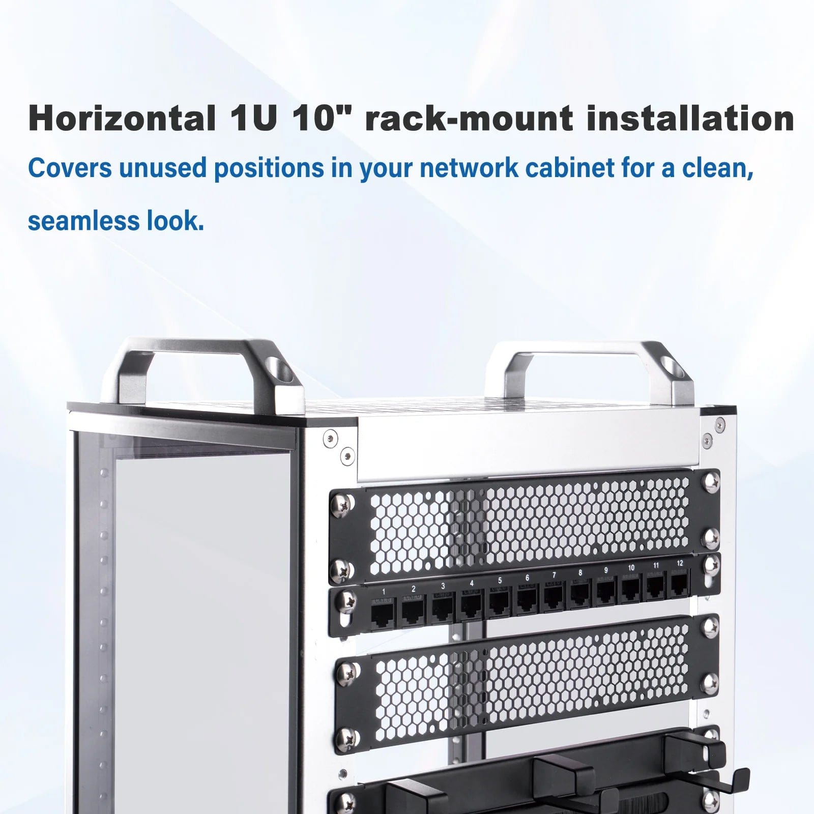 1U 10" Venting Blank Panel for DeskPi RackMate