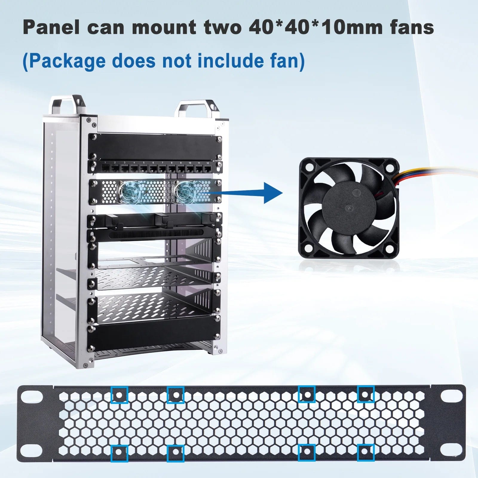 1U 10" Venting Blank Panel for DeskPi RackMate