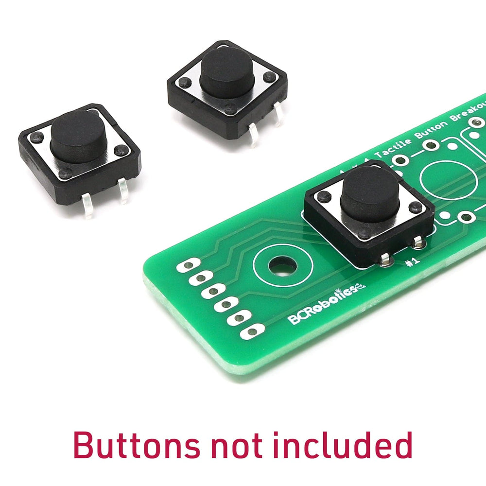 1x4 Tactile Button Breakout - Narrow by BCRobotics - The Pi Hut