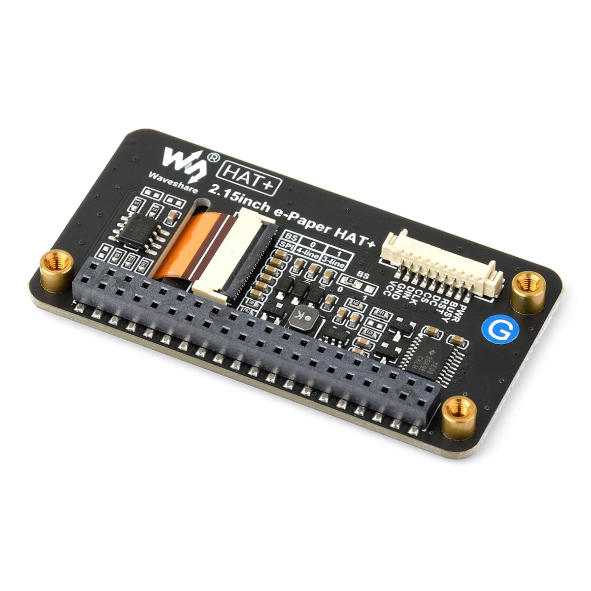 2.15" E-Paper Quad Colour HAT+ for Raspberry Pi (296 x 160) by Waveshare - The Pi Hut
