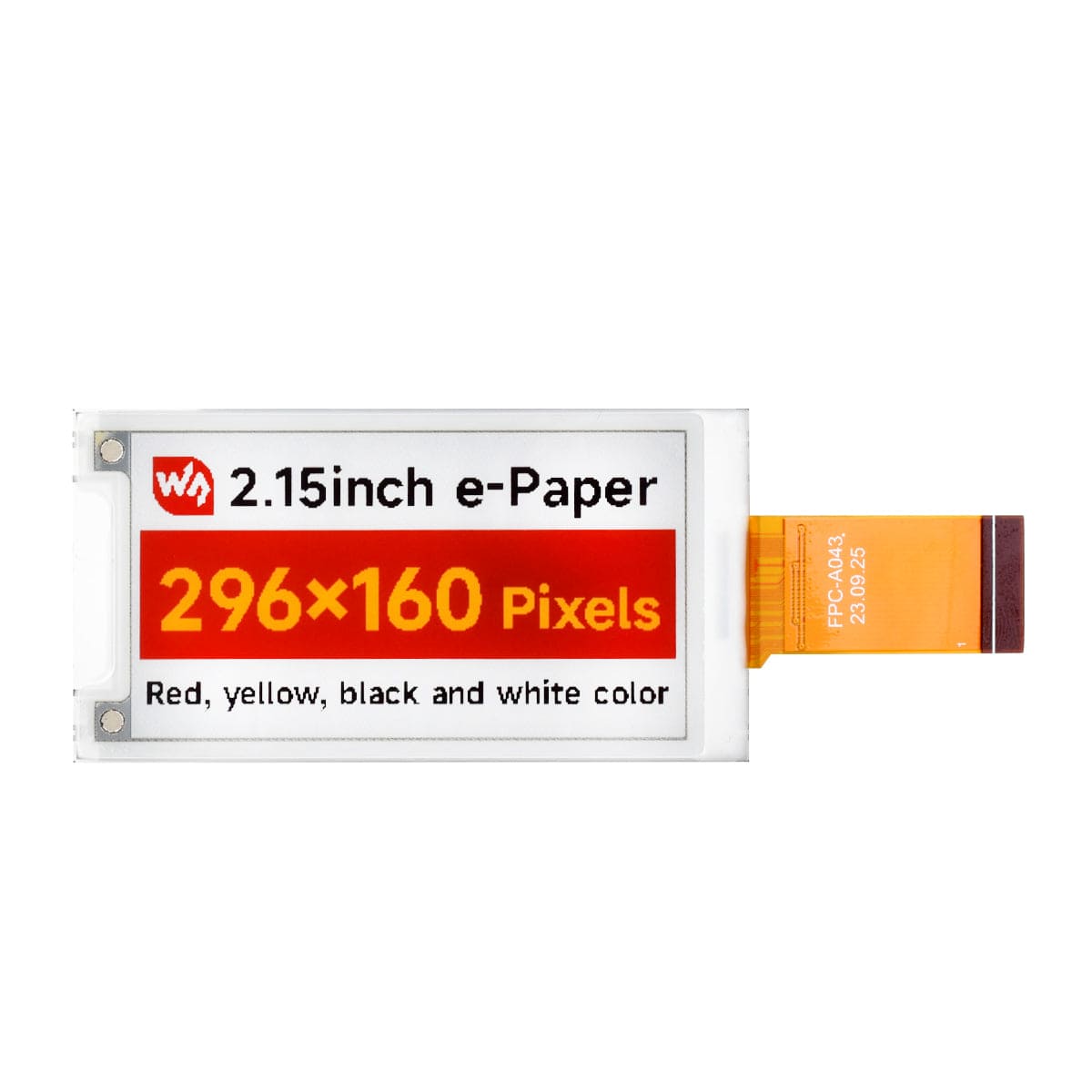 2.15" E-Paper Quad Colour Raw Display Panel (296 x 160) by Waveshare - The Pi Hut