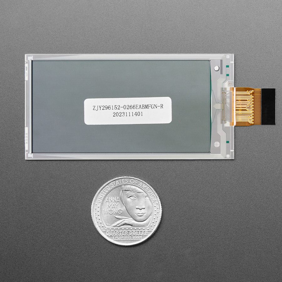 2.66" 296x152 Tri-Colour Red / Black / White EInk - Bare Display - SSD1680Z Chipset by Adafruit - The Pi Hut