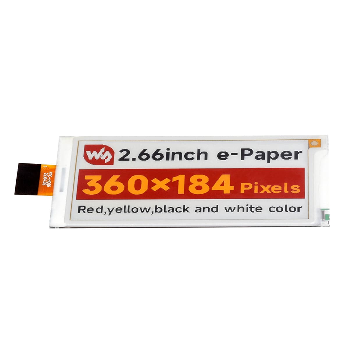 2.66" E-Paper Raw Display Panel (360 x 184) by Waveshare - The Pi Hut