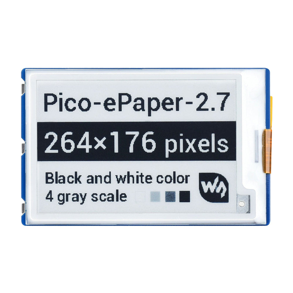 2.7" E-Paper Display Module for Raspberry Pi Pico (264 x 176) by Waveshare - The Pi Hut