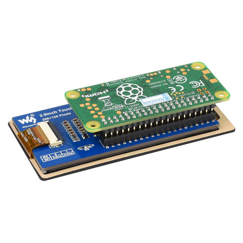 2.9" Touchscreen E-Paper Display HAT (296×128) by Waveshare - The Pi Hut