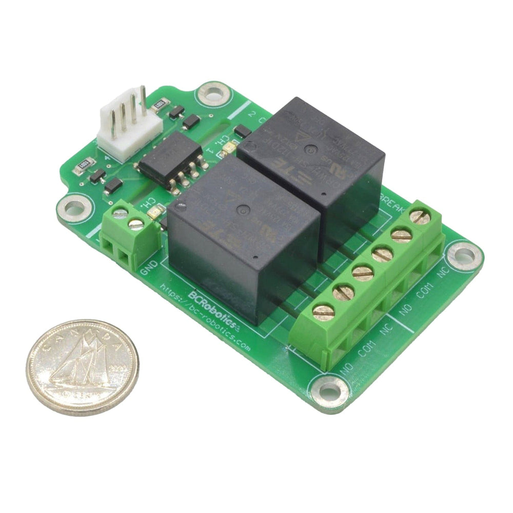 2 Channel Isolated Relay Breakout – 5V by BCRobotics - The Pi Hut