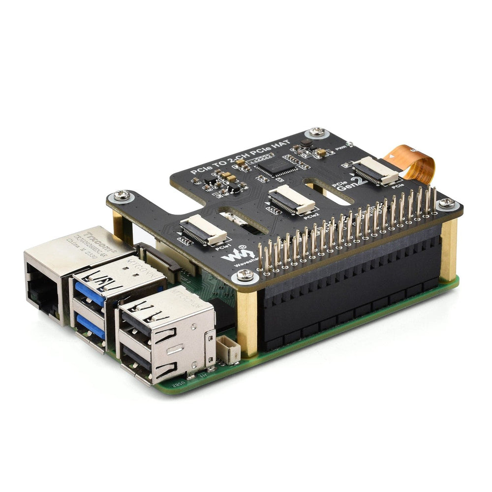 2-Channel PCIe Expander for Raspberry Pi 5 by Waveshare - The Pi Hut