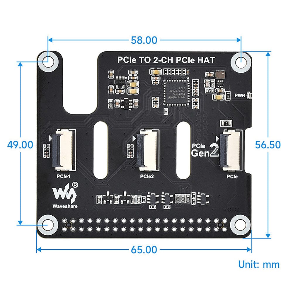 2-Channel PCIe Expander for Raspberry Pi 5 by Waveshare - The Pi Hut