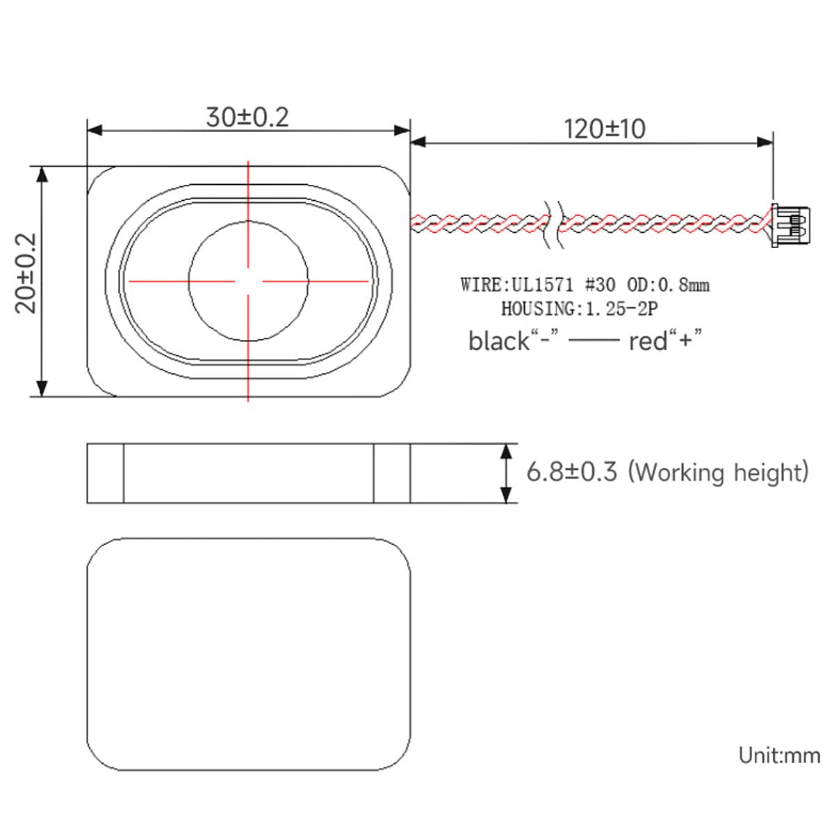 20 x 30mm Cavity Speaker (B) with PH1.25 Connector (8Ω 2W) by Waveshare - The Pi Hut
