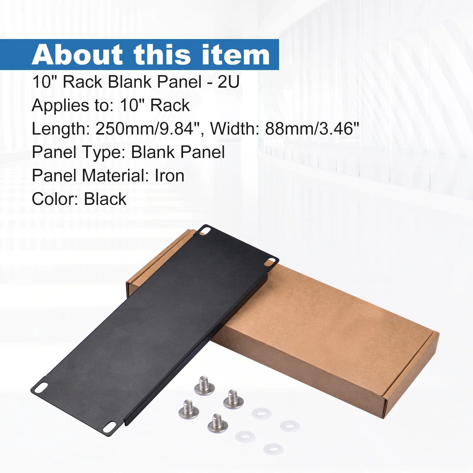 2U 10" Blank Panel for DeskPi RackMate by DeskPi - The Pi Hut