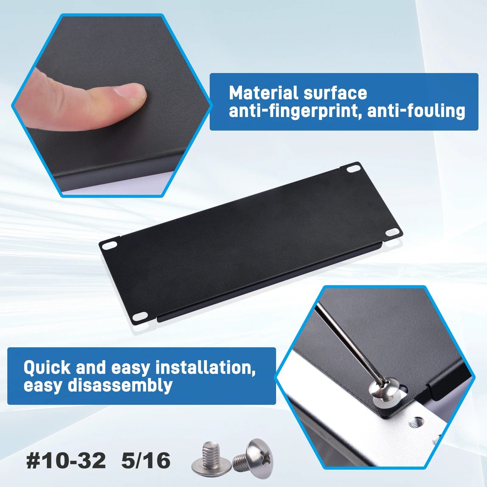 2U 10" Blank Panel for DeskPi RackMate by DeskPi - The Pi Hut