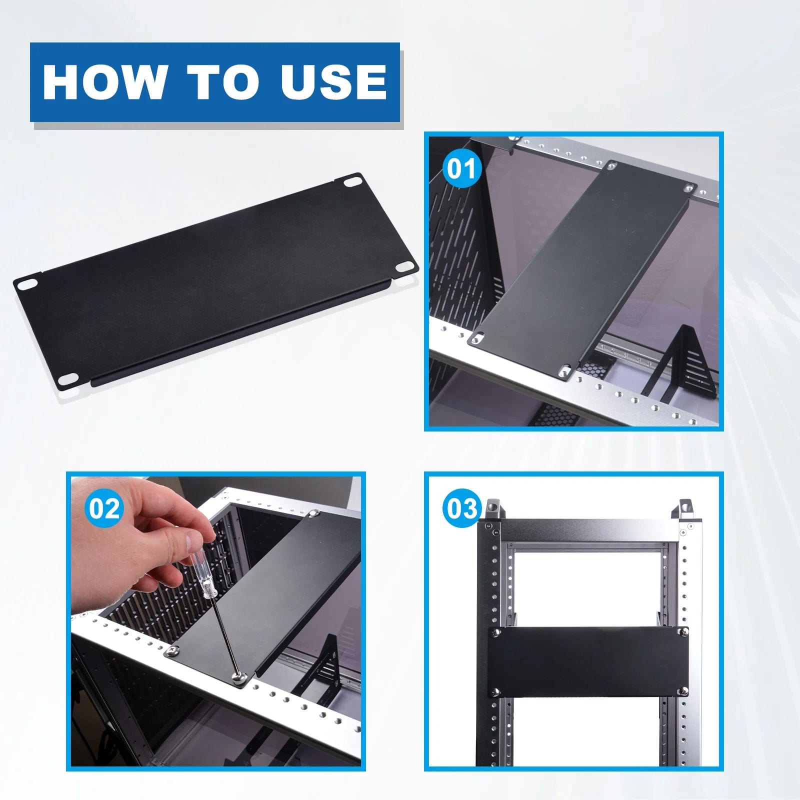 2U 10" Blank Panel for DeskPi RackMate by DeskPi - The Pi Hut