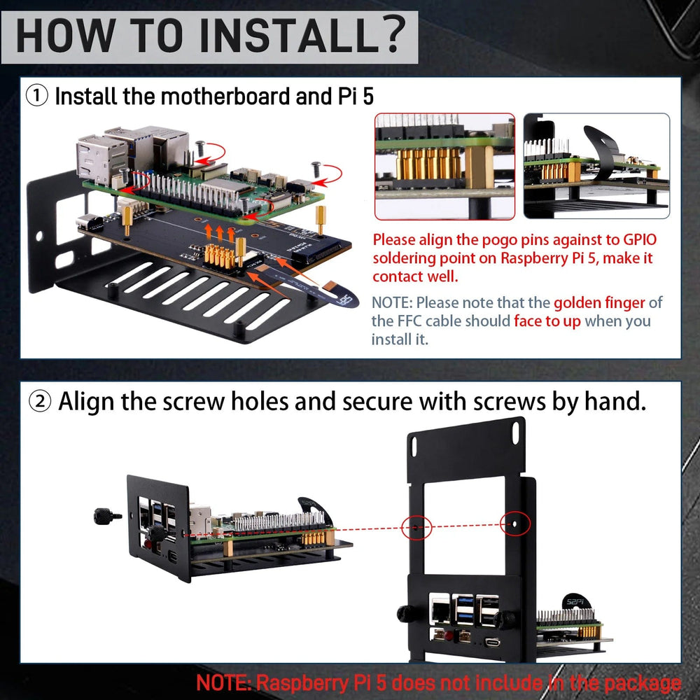 2U 10" Rack Mount with 4x PCIe NVMe Boards for DeskPi RackMate by DeskPi - The Pi Hut