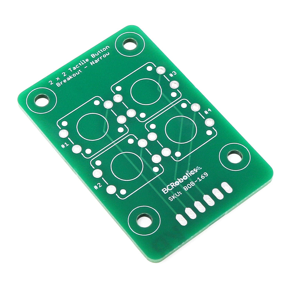 2x2 Tactile Button Breakout - Narrow by BCRobotics - The Pi Hut