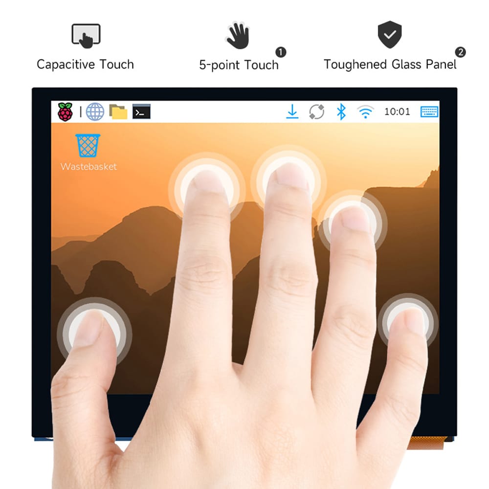 3.5" DSI Capacitive Touch Display for Raspberry Pi (640x480) by Waveshare - The Pi Hut