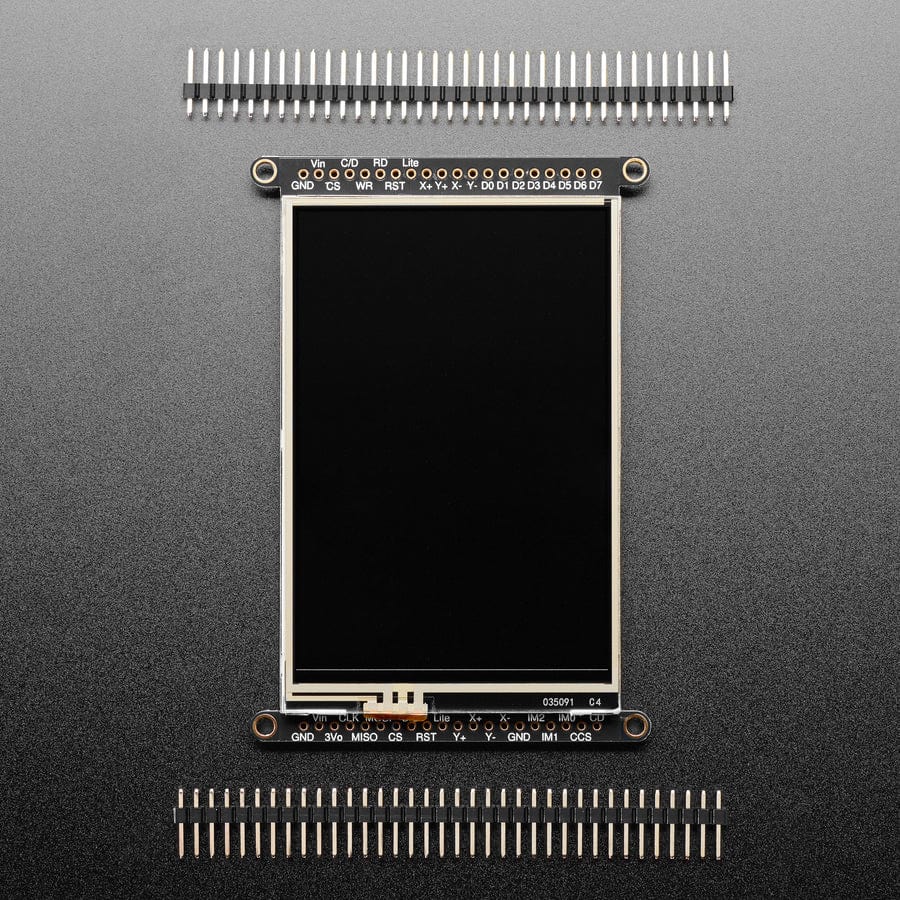 3.5" TFT 320 x 480 + Touchscreen Breakout Board with MicroSD Socket (HXD8357D) - The Pi Hut