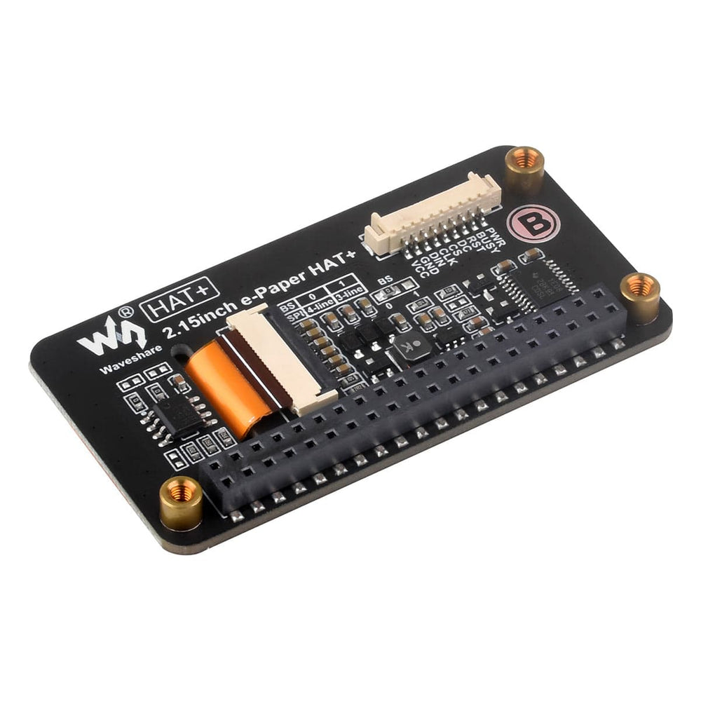 2.15" E-Paper Tri Colour HAT+ for Raspberry Pi (296 x 160) by Waveshare - The Pi Hut