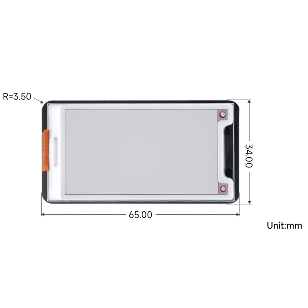 2.15" E-Paper Tri Colour HAT+ for Raspberry Pi (296 x 160) by Waveshare - The Pi Hut