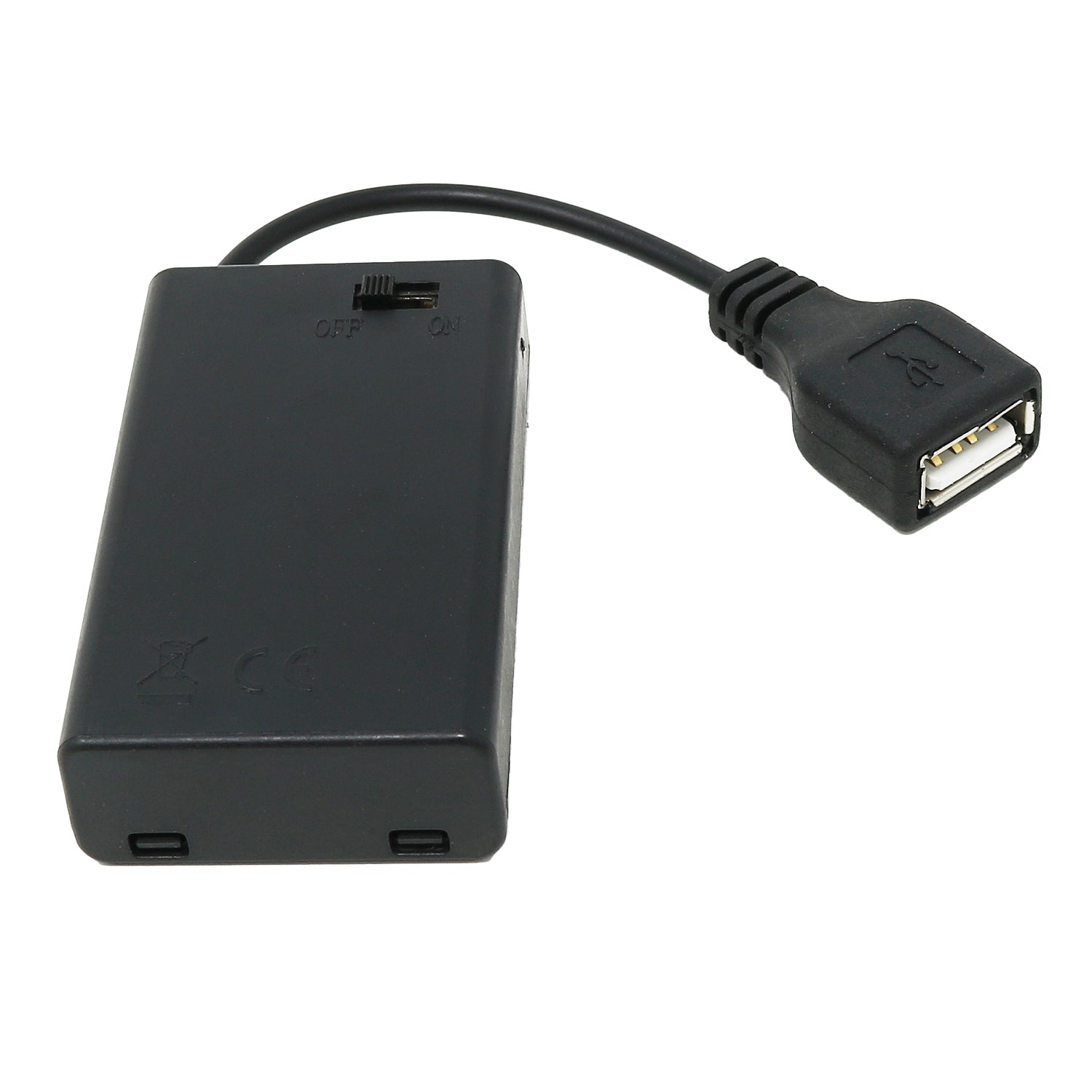 3xAAA USB Battery Holder with Cover and Switch by The Pi Hut - The Pi Hut