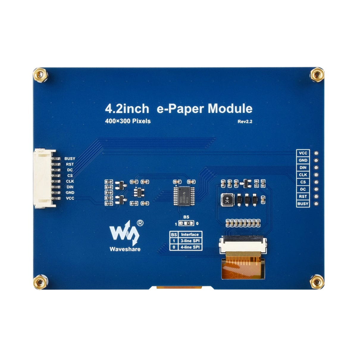 4.2" Quad Colour E-Paper Display Module (400 x 300) - The Pi Hut