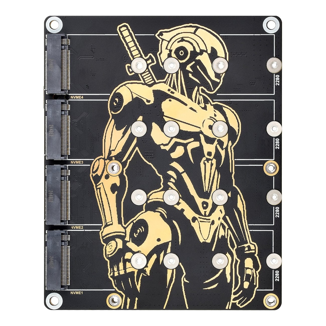 4-Channel M.2 Adapter for Raspberry Pi 5 by Waveshare - The Pi Hut