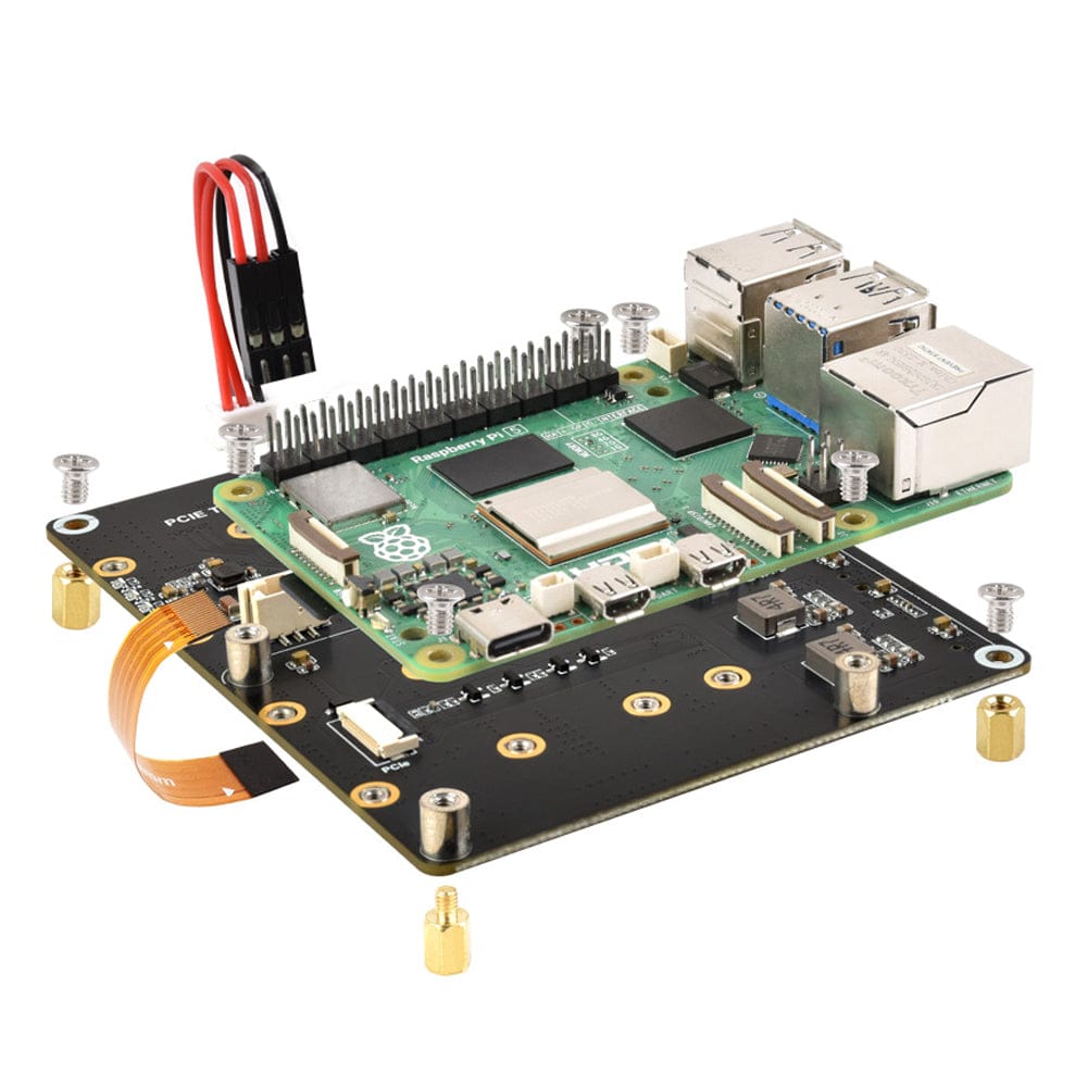 4-Channel M.2 Adapter for Raspberry Pi 5 by Waveshare - The Pi Hut